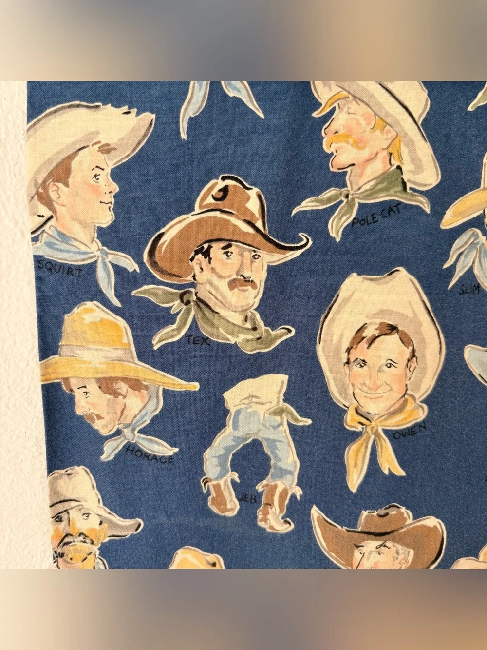Vintage Alexander Henry Buckaroo Fabric Handmade Pillow‎ Case